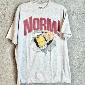 VTG 90s Cheers Boston NORM! Graphic T-shirt Men's XL TV Show Promo USA